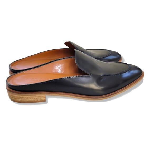 Everlane Modern Classic Loafer 11 Mule Italian Leather Slip-on Shoe Buffed Black - Picture 4 of 11